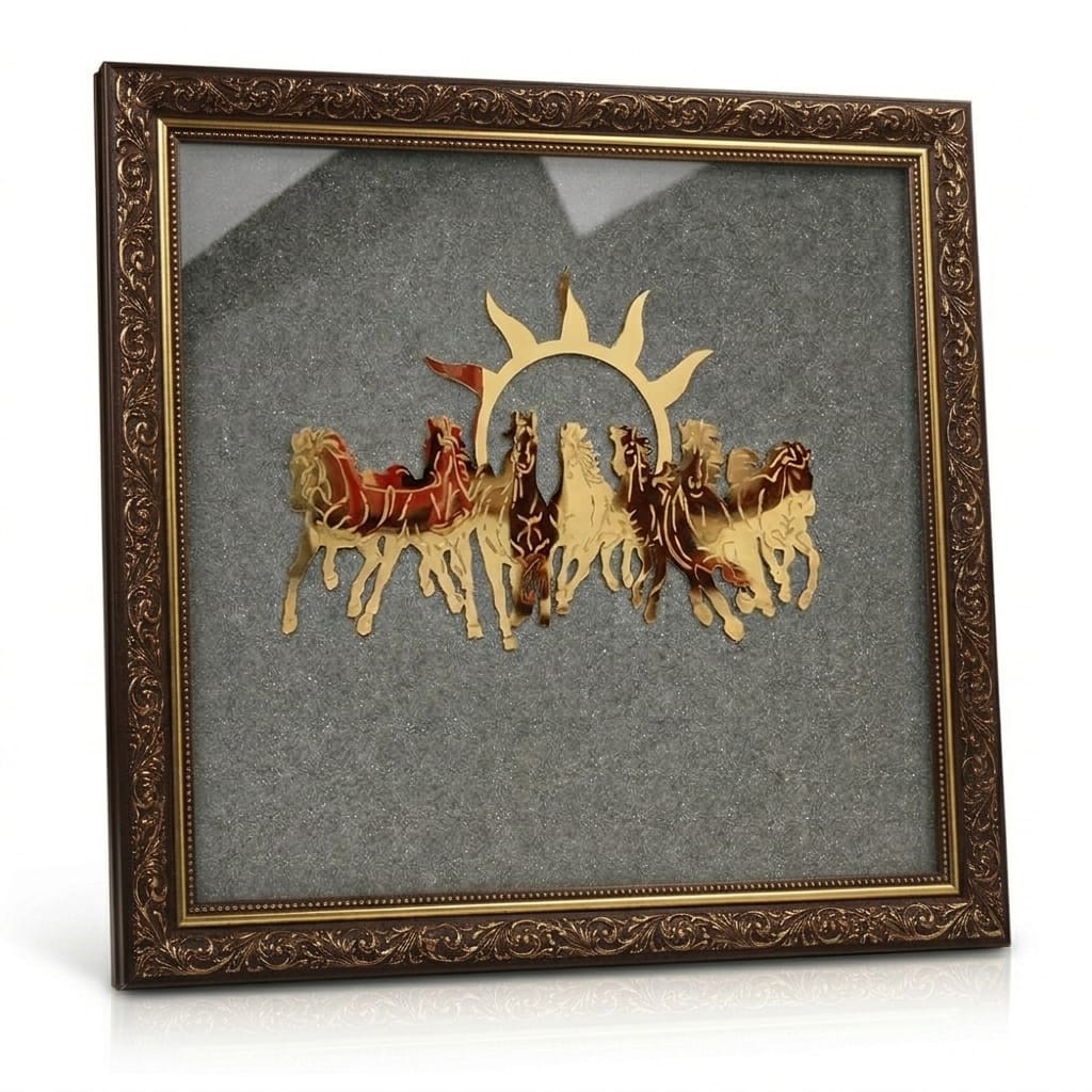 Oracle Horizon 7 Horses Pyrite Frames 24x24 inch
