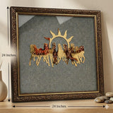 Oracle Horizon 7 Horses Pyrite Frames 24x24 inch