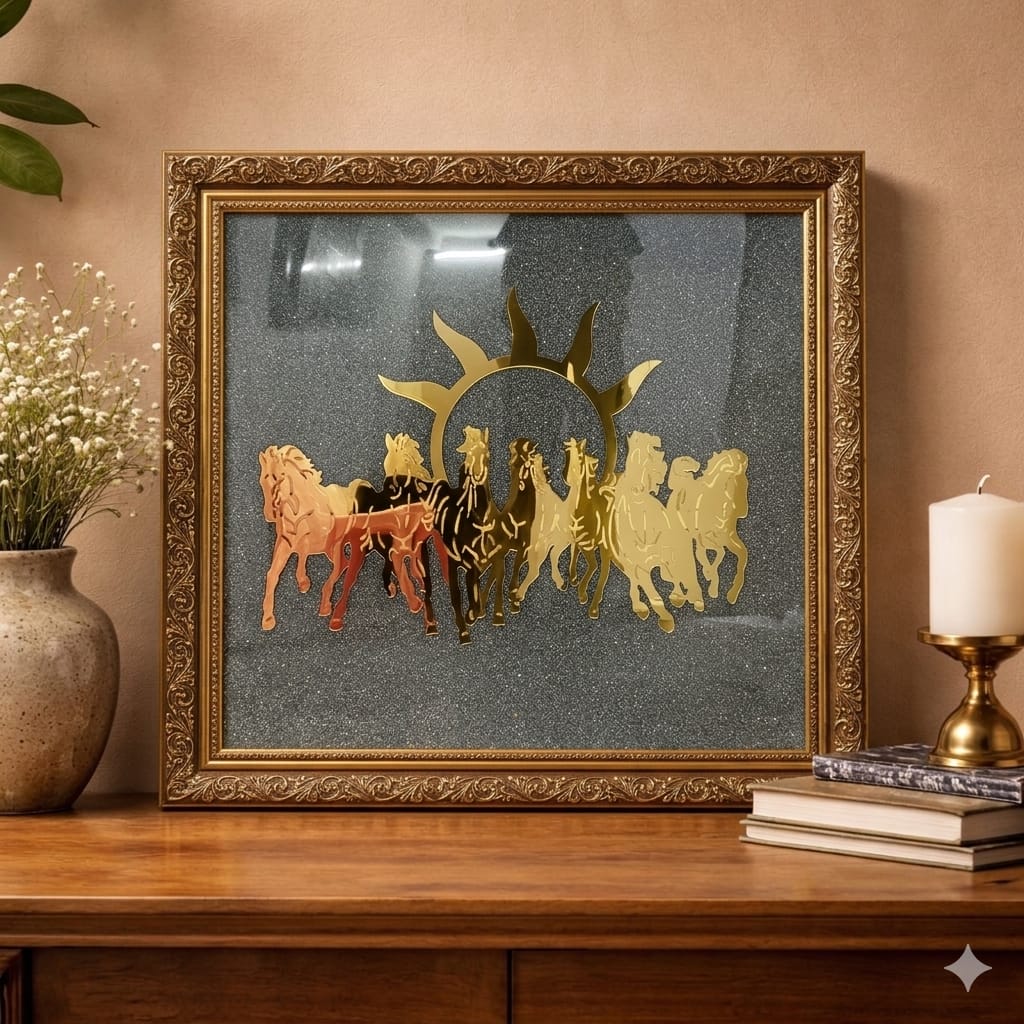 Oracle Horizon 7 Horses Pyrite Frames 14x14 inch