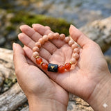 Taurus (वृषभ राशि) Zodiac Sunstone & Carnelian Bracelet  (Bracelet + Free Raw Selenite Tray ✨)