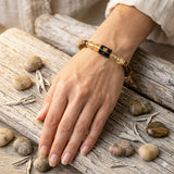 Leo (सिंह राशि) Zodiac Tiger Eye & Citrine Bracelet  (Bracelet + FREE Raw Selenite Tray)