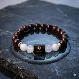 Capricorn (मकर राशि) Zodiac Garnet & Milky Quartz Bracelet  (With FREE Raw Selenite Tray ✨)