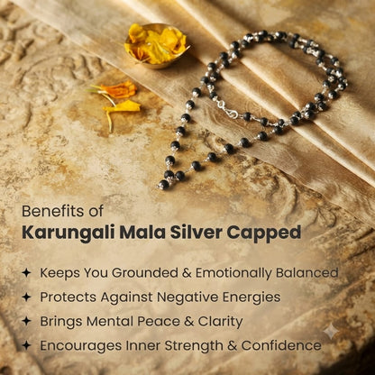 Silver Plated Karungali Mala