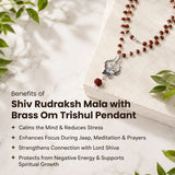 Shiv Rudraksha Mala with Om Shiva Trishul Pendant
