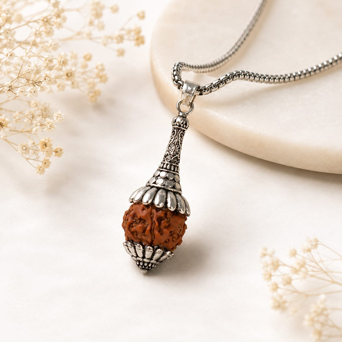 Rudraksha Hanuman Gada Pendant