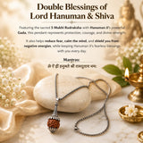 Rudraksha Hanuman Gada Pendant
