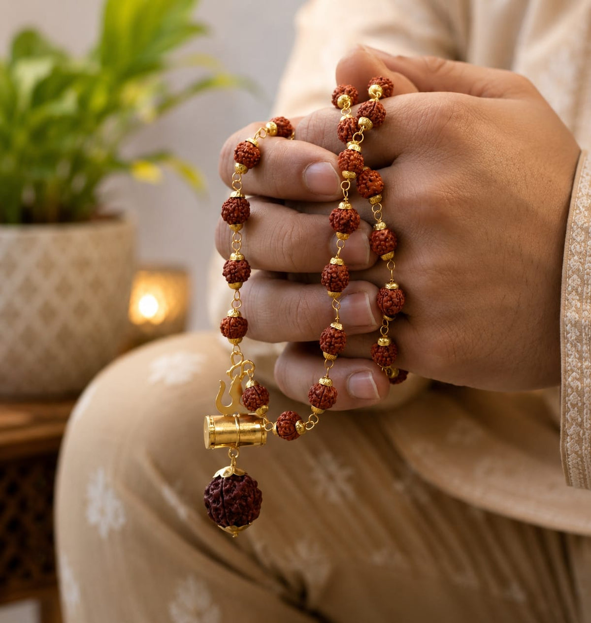 Rudraksha Damru Mahadev Mala