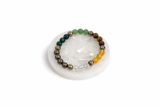 Dhanyog Energy Manifestation Combo  Raw Selenite Tray • Dhanyog Bracelet • Energy Cone