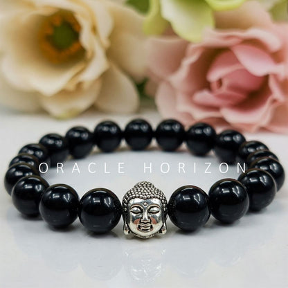 Black Obsidian  Crystal Bracelet | Lab Certified | For Evil Eye Protection - Unisex, 8 mm beads Bracelet
