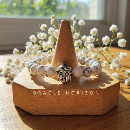 Howlite  Crystal Bracelet | Lab Certified | For reducing anxiety and stress - Unisex, 8 mm beads Bracelet