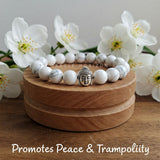 Howlite  Crystal Bracelet | Lab Certified | For reducing anxiety and stress - Unisex, 8 mm beads Bracelet