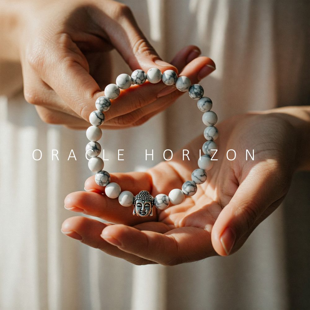 Howlite  Crystal Bracelet | Lab Certified | For reducing anxiety and stress - Unisex, 8 mm beads Bracelet