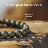 Prosperity Pyrite Bracelet with Raw Selenite Charging Tray