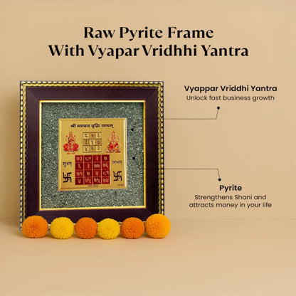 Oracle Horizon – Vyapaar Vriddhi Pyrite Frame- Unlock Business Growth | Attract Wealth | Remove Obstacles
